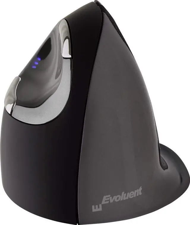 Alt view image 3 of 7 - Evoluent Vertical Mouse D Medium (VMDM) - Ergonomic Wired Mouse for Laptop and PC with Jestik Microfiber Cloth