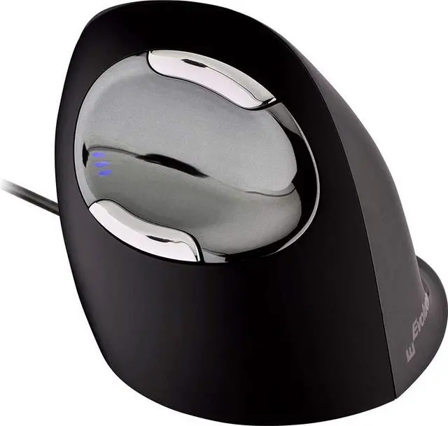 Alt view image 2 of 7 - Evoluent Vertical Mouse D Medium (VMDM) - Ergonomic Wired Mouse for Laptop and PC with Jestik Microfiber Cloth