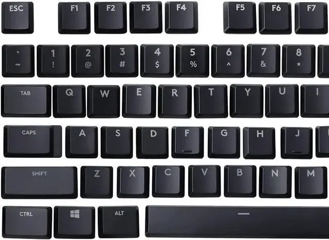 Alt view image 2 of 6 - HUYUN A Full Set 87 keycaps Replacement for Logit G813/G815/G913/G915 TKL RGB Mechanical Gaming Keyboard (Black 87 Keys)