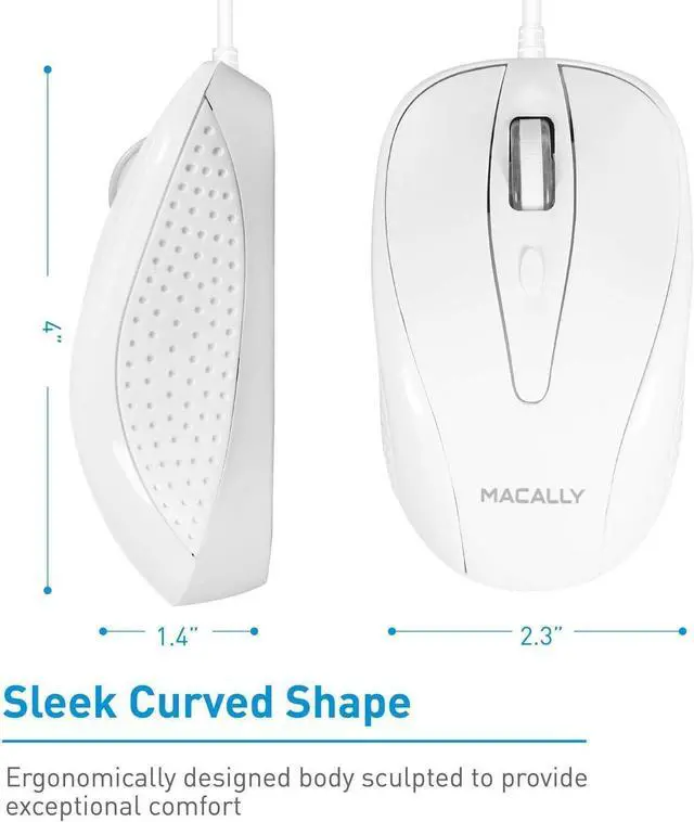 Alt view image 3 of 7 - Macally Ambidextrous Wired Mouse and an Adjustable Vertical Laptop Stand, Universally Designed to Fit Any Laptop