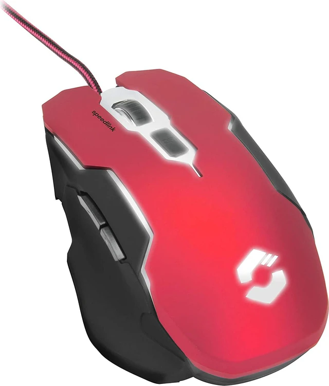 Alt view image 3 of 5 - Speedlink CONTUS Gaming Mouse - 5 Buttons Mouse for Office/Home Office (LED Illumination - Adjustable to 3200 dpi - Ergonomic Shape) for PC/Notebook/Laptop, Black-red