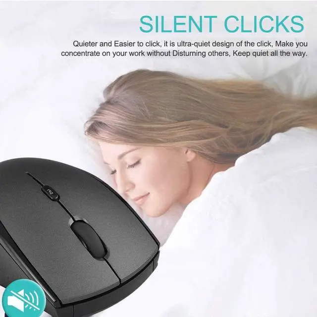 Alt view image 4 of 5 - Huifen Type C Wireless Mouse, USB C Gaming Wireless Mice 2.4G Silent Ergonomic with 3 DPI Levels Compatible with Samsung Chromebook, Google Pixelbook, Dell, HP OMEN, More Device (Black)