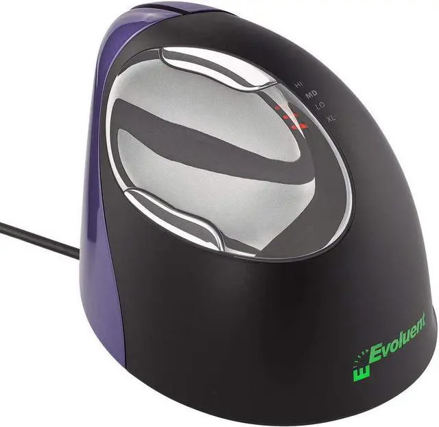 Alt view image 3 of 5 - Evoluent VM4S VerticalMouse 4 Right Hand Ergonomic Mouse with Wired USB Connection (Small Size)