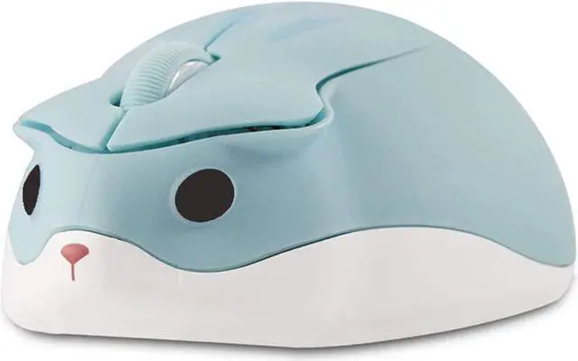 Main image of CHUYI Hamster Wireless Silent Mouse 1200DPI Cute Animal Small Cordless Portable Mice for Travel Home School Library Computer Laptop PC for Kids Gift (Light Blue)