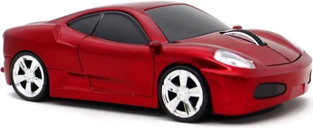 Alt view image 2 of 4 - Ai5G Wireless Mouse Sports Car Mouse USB Computer Mice Optical 2.4GHz with Headlight 1600DPI for PC Laptop MAC (Red)