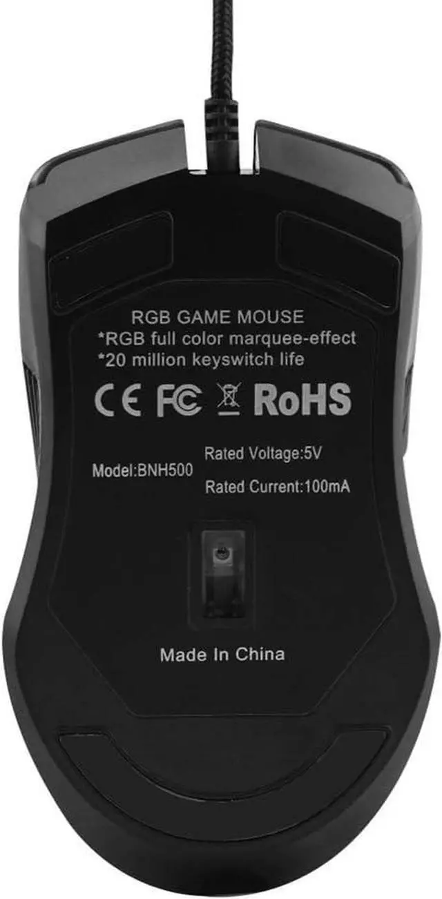 Alt view image 6 of 7 - FIRSTMEMORY USB C Ergonomic Wired RGB Gaming Mouse - Optical with Adjustable DPI 800/1600/2400/3200 - Compatible with Notebook, PC, Laptop, MacBook and All Type-C Devices (Black)