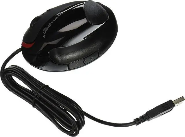 Alt view image 2 of 5 - Wow Pen Joy WP-012-BK-E Vertical Ergonomic Optical Mouse, Right Hand (Black)