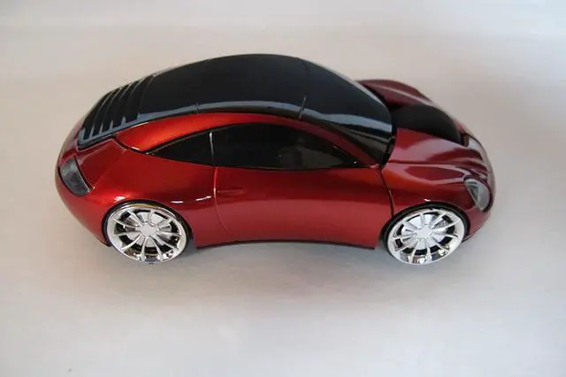 Alt view image 2 of 3 - MOJO Porsche Car Optical Wireless Silent Mouse (Red)