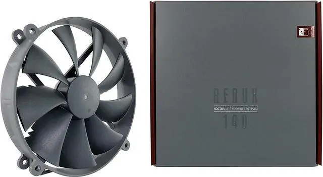 Alt view image 3 of 4 - Noctua NF-P14r redux-1500 PWM, High Performance Cooling Fan, 4-Pin, 1500 RPM (140mm Grey)
