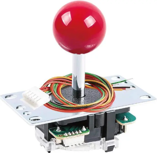 Main image of SANWA JLF-TP-8YT Joystick Red Original - for Arcade Jamma Game 4 & 8 Way Adjustable, Compatible with Catz Mad SF4 Tournament Joystick (Red Ball Top), Use for Arcade Game Machine Cabinet S@NWA
