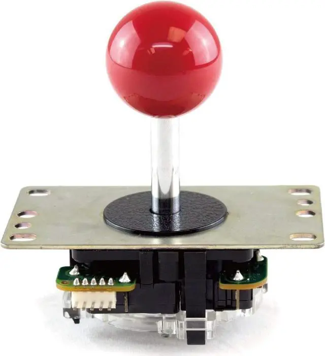 Alt view image 2 of 6 - SANWA JLF-TP-8YT Joystick Red Original - for Arcade Jamma Game 4 & 8 Way Adjustable, Compatible with Catz Mad SF4 Tournament Joystick (Red Ball Top), Use for Arcade Game Machine Cabinet S@NWA