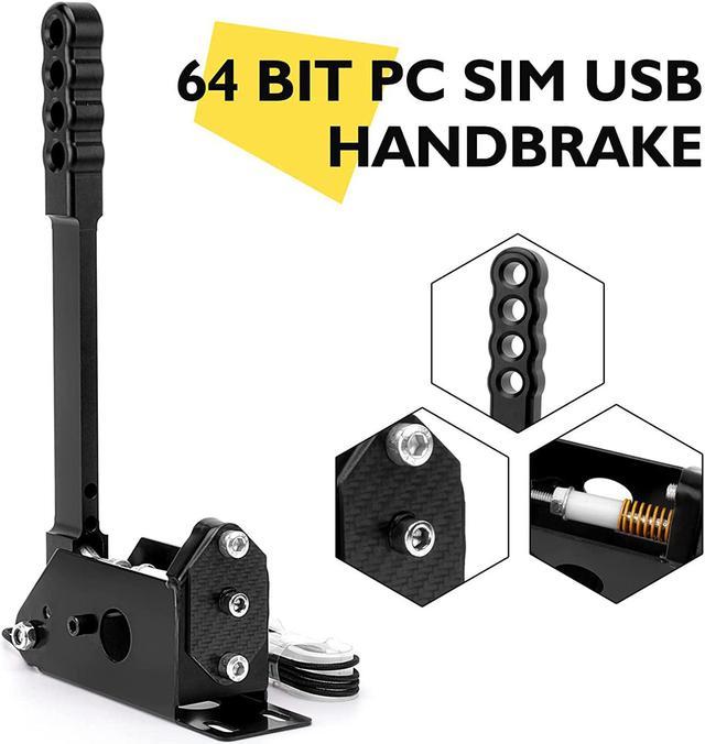 64 Bit USB Handbrake with Clamp for PC Windows Sim Racing