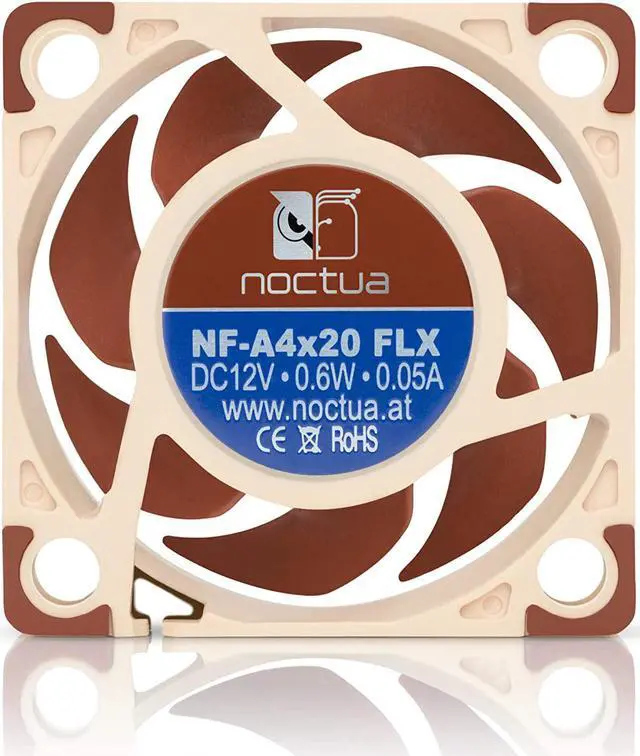 Alt view image 3 of 7 - Noctua NF-A4x20 FLX, Premium Quiet Fan, 3-Pin (40x20mm, Brown)