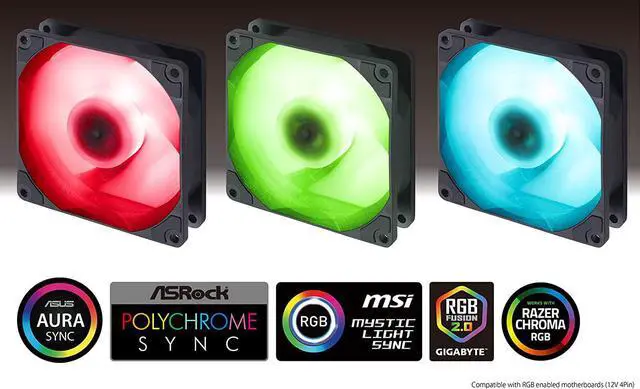 Alt view image 6 of 7 - Scythe Kaze Flex 92mm RGB LED Fan, PWM 300-2300 RPM, No Controller Included, Single Pack