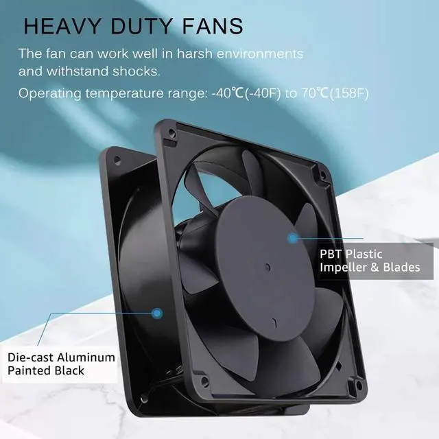 Alt view image 6 of 7 - GDSTIME AXIAL Fan 12038, 110V 120V AC 120mm Fan, Ventilation Exhaust Projects Cooling Fan