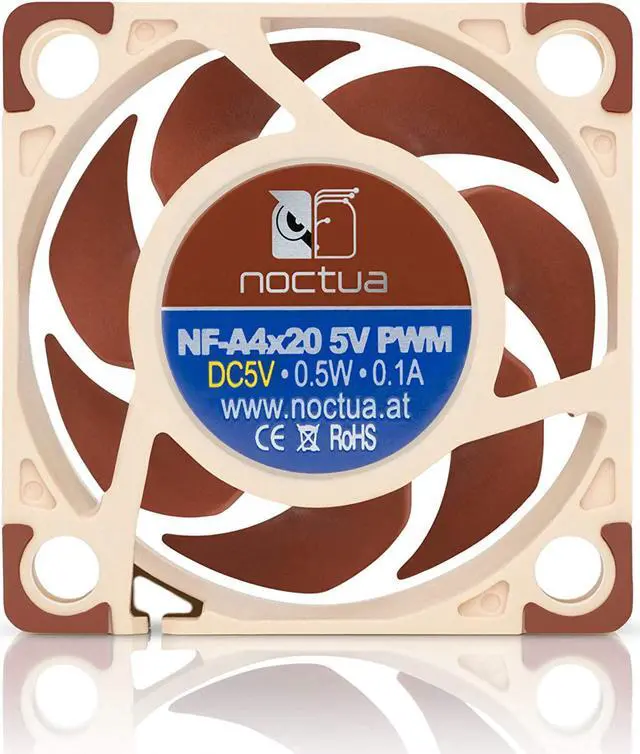 Alt view image 4 of 7 - Noctua NF-A4x20 5V PWM, Premium Quiet Fan, 4-Pin, 5V Version (40x20mm, Brown)
