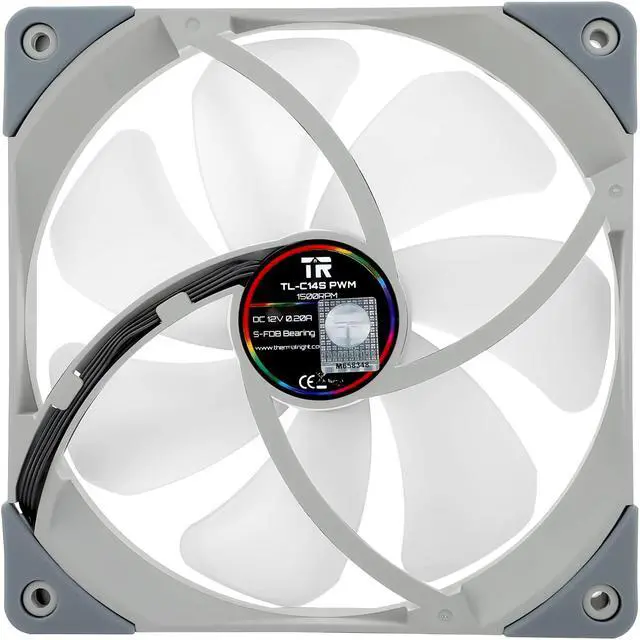 Alt view image 3 of 7 - Thermalright TL-C14S 140mm ARGB Fan, 5V ARGB Lighting, PWM Control, 1500RPM, Balance Performance Case Fan