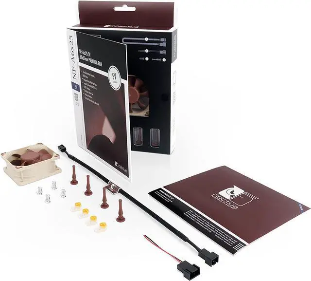 Alt view image 5 of 7 - Noctua NF-A6x25 5V, Premium Quiet Fan, 3-Pin, 5V Version (60mm, Brown)