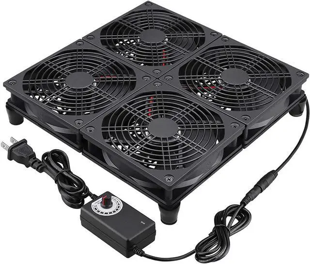 Main image of Rounter TV Box Cooling Fan with Speed Control 182CFM Big Airflow Cooling for ASUS GT/RT-AC5300 Router TV Box Cooling Frame