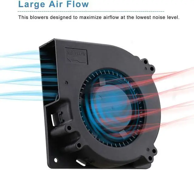 Alt view image 2 of 7 - GDSTIME Brushless Radial Blower Fan High Speed 24V DC Centrifugal Fan 120mm x120mm x 32mm