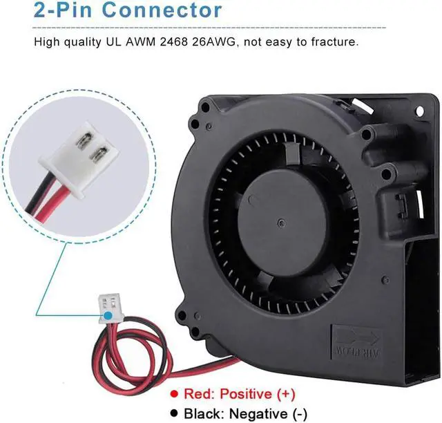Alt view image 6 of 7 - GDSTIME Brushless Radial Blower Fan High Speed 24V DC Centrifugal Fan 120mm x120mm x 32mm