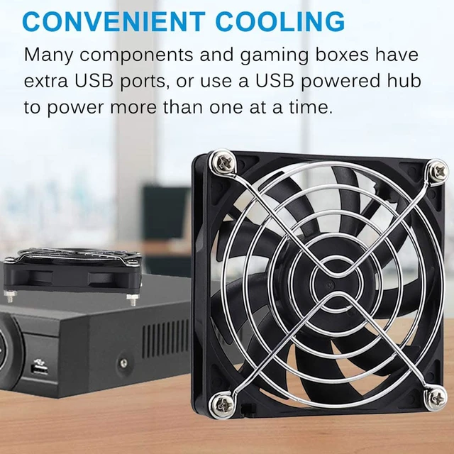 Alt view image 6 of 7 - Gdstime USB DC 5V Power 80mm 8cm 80x80x15mm Brushless Cooling Fan