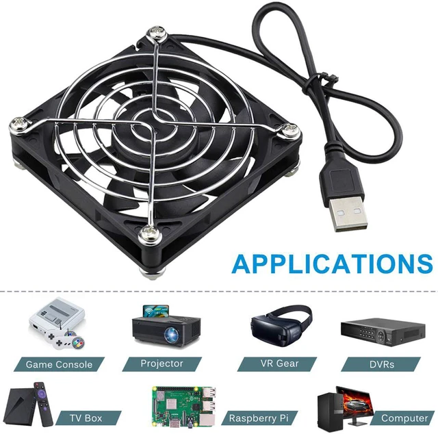 Alt view image 5 of 7 - Gdstime USB DC 5V Power 80mm 8cm 80x80x15mm Brushless Cooling Fan