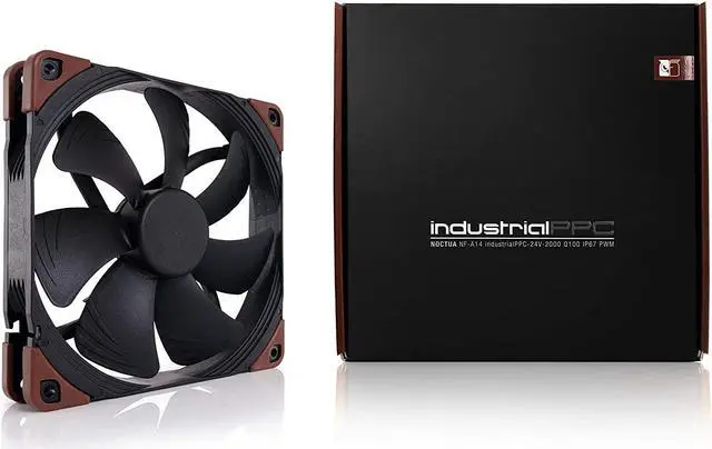 Alt view image 3 of 5 - Noctua NF-A14 iPPC-24V-2000 Q100 IP67 PWM, Heavy Duty Cooling Fan, 4-Pin, 2000 RPM, 24V Version (140mm, Black)