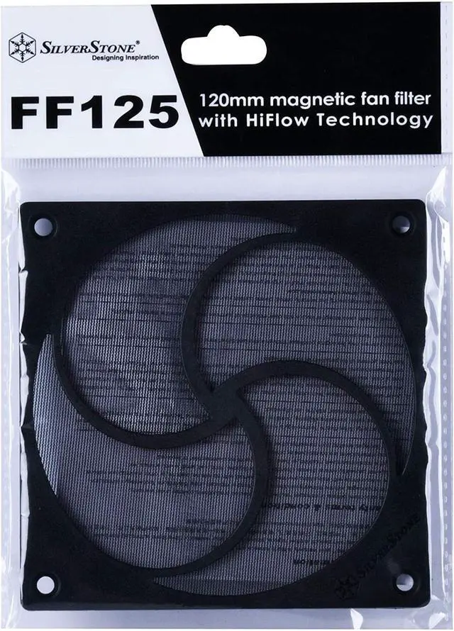 Alt view image 5 of 7 - Silverstone SST-FF125B - 120mm HiFlow Fan Dust Filter, Magnet, Black