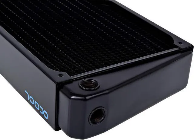 Alt view image 10 of 19 - Alphacool NexXxos XT45 Full Copper X-Flow Radiator 140, 140mm x 1, Single Fan, Black