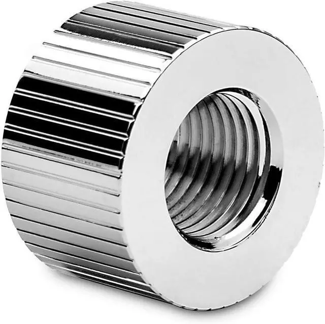 Alt view image 2 of 2 - EK-Quantum Torque Satic FF14 14mm Female to Female Extender Fittings - Nickel