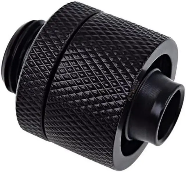 Alt view image 2 of 4 - Alphacool Eiszapfen G1/4" to 10mm ID, 16mm OD Compression Fitting for Soft Tubing, Deep Black, 6-Pack