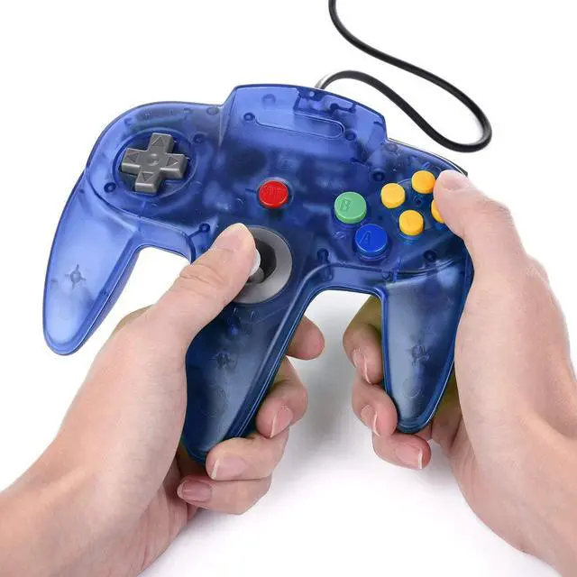 Alt view image 6 of 7 - 2 Pack N64 USB Controller, miadore USB Retro N64 Gamepad Joystick Raspberry Pi Controller for Windows PC MAC Linux (Clear Blue)