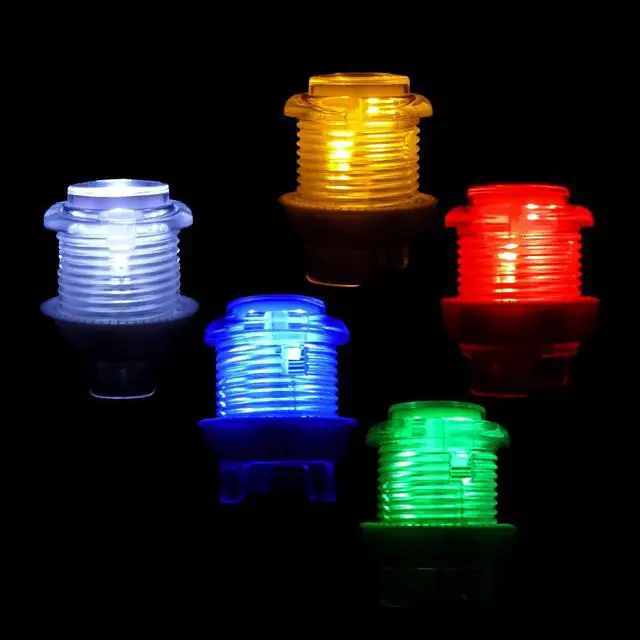Alt view image 2 of 7 - Arcade Stick DIY Kit 10x Buttons with Logo LED MX 8 Way Joystick USB Encoder for PC MAME Raspberry Pi Color Mix