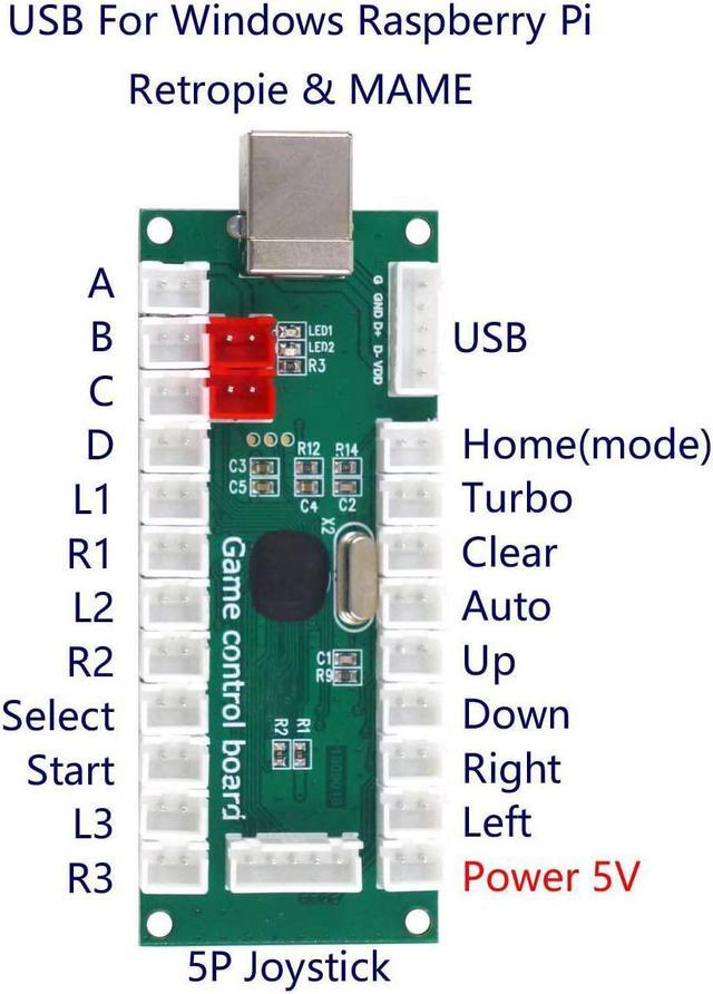 SJ@JX Arcade Game 2 Player Controller DIY Kit Microswitch Button