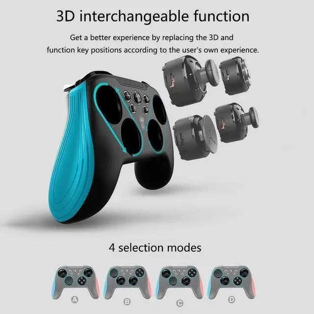 Alt view image 2 of 6 - RenminRoad Game Controller, Wireless Controller,Gamepad Game Controller Wireless Game Controller,RGB Lighting Gamepad. Support for Android,Tablet, TV Box, PC,Gamepad Controller