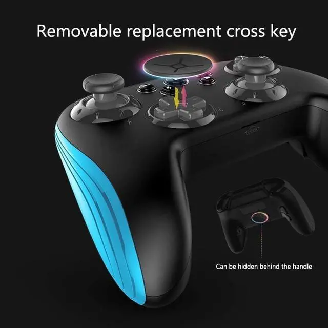 Alt view image 4 of 6 - RenminRoad Game Controller, Wireless Controller,Gamepad Game Controller Wireless Game Controller,RGB Lighting Gamepad. Support for Android,Tablet, TV Box, PC,Gamepad Controller