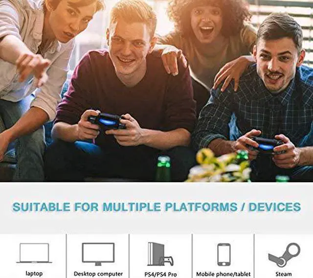 Alt view image 7 of 7 - LZW Bluetooth Controller Joystick Game Controller PS4 Controller Wireless Game Controller Bluetooth Game Board Game Board for PS3/Android Smartphone Computer Remote