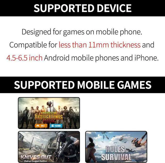 Alt view image 5 of 7 - IFYOO Mobile Game Trigger, Mobile Gaming Controller Compatible with PUBGG/Fortnitee/Call of Duty Mobile, Z108 Aim & Fire Triggers for iPhone and Android Phone, 2 Pair with 2 pcs Finger Sleeves Red