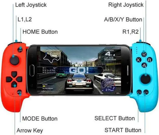 Alt view image 3 of 7 - HCYLYGO New Wireless Bluetooth Game Controller Dedicated Mobile Game Controller Android/iOS Joystick Game Controller Game Controller Game Controller HOT (Color : A)