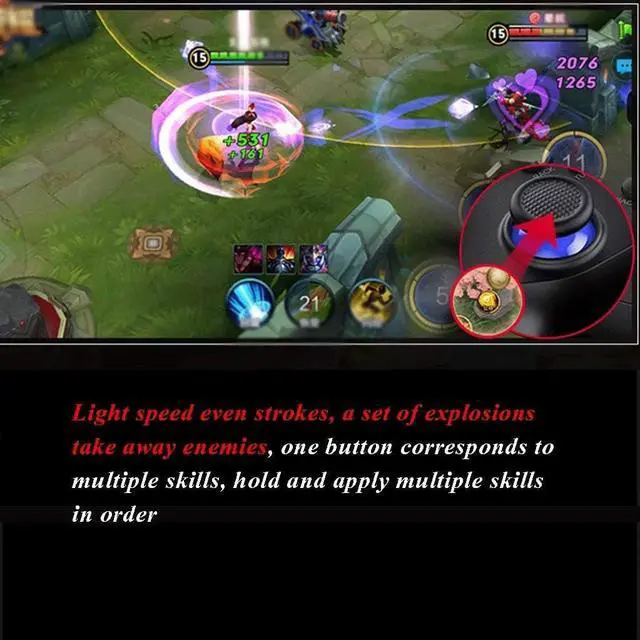 Alt view image 3 of 7 - NILINLEI Gamepad Controllers, Game Artifact Mobile Game Controller Game Controller PC Game Controller Game Physics Aid Bluetooth