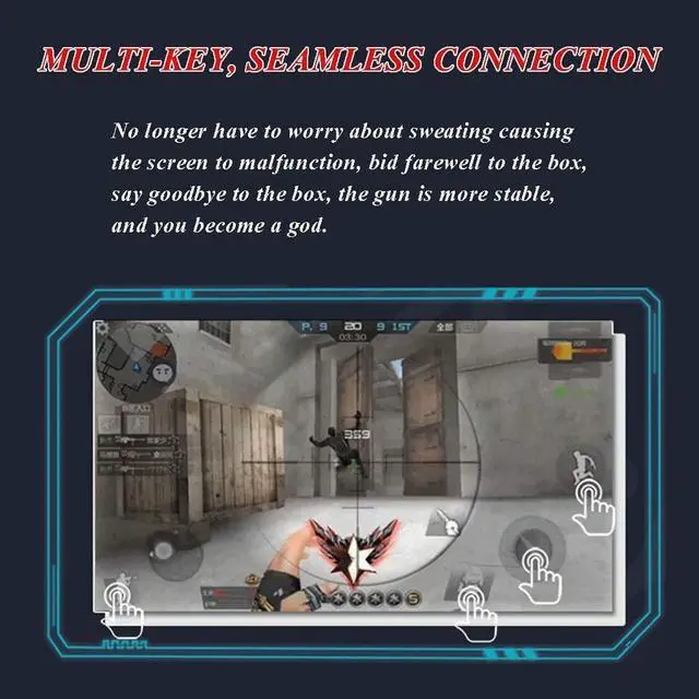 Alt view image 4 of 7 - NILINLEI Gamepad Controllers, Game Artifact Mobile Game Controller Game Controller PC Game Controller Game Physics Aid Bluetooth