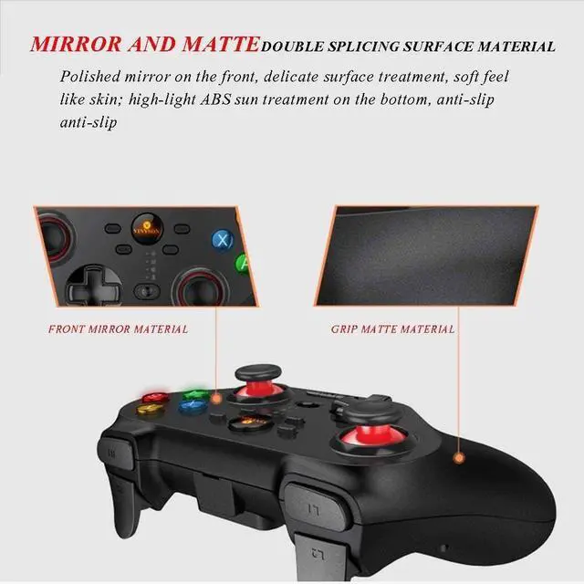 Alt view image 6 of 7 - NILINLEI Gamepad Controllers, Game Artifact Mobile Game Controller Game Controller PC Game Controller Game Physics Aid Bluetooth
