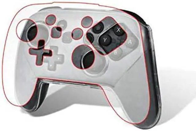 Alt view image 3 of 4 - Transparent Clear Hard Crystal Case Protective Cover Shell Skin for Nintend Switch Pro Controller Gamepad Protector