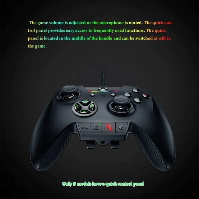 Alt view image 4 of 7 - Controllers Computer Game Controller Wired Game Controller Computer Game Aid Game Peripherals Colorful Game Controller PC Handle A, B Two Models (Color : Black(B), Size : 201510CM)