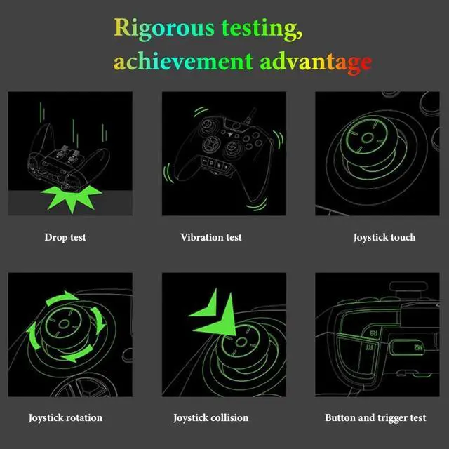 Alt view image 6 of 7 - Controllers Computer Game Controller Wired Game Controller Computer Game Aid Game Peripherals Colorful Game Controller PC Handle A, B Two Models (Color : Black(B), Size : 201510CM)