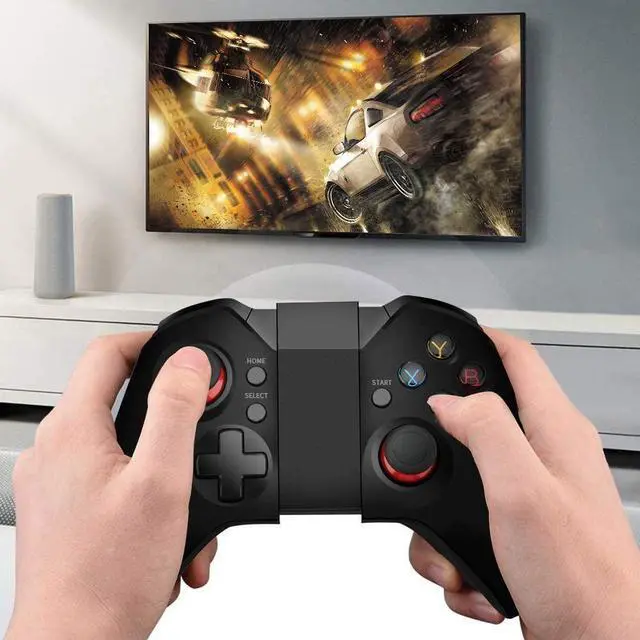 Alt view image 3 of 6 - Bluetooth Game Controller, Phone Controller Wireless Gamepad Gaming Controller with Adjustable Bracket Holder Multimedia Game Controller Compatible with iOS Android Mobile Phone PC Android TV Box With