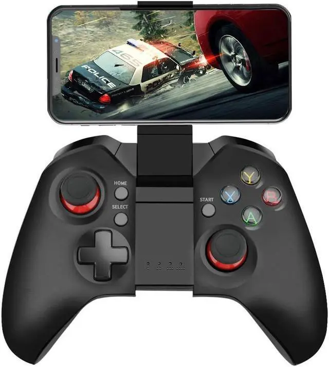 Main image of Bluetooth Game Controller, Phone Controller Wireless Gamepad Gaming Controller with Adjustable Bracket Holder Multimedia Game Controller Compatible with iOS Android Mobile Phone PC Android TV Box With