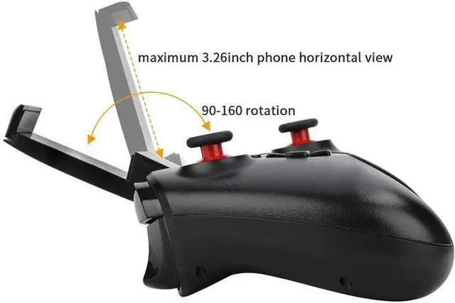 Alt view image 6 of 6 - Bluetooth Game Controller, Phone Controller Wireless Gamepad Gaming Controller with Adjustable Bracket Holder Multimedia Game Controller Compatible with iOS Android Mobile Phone PC Android TV Box With