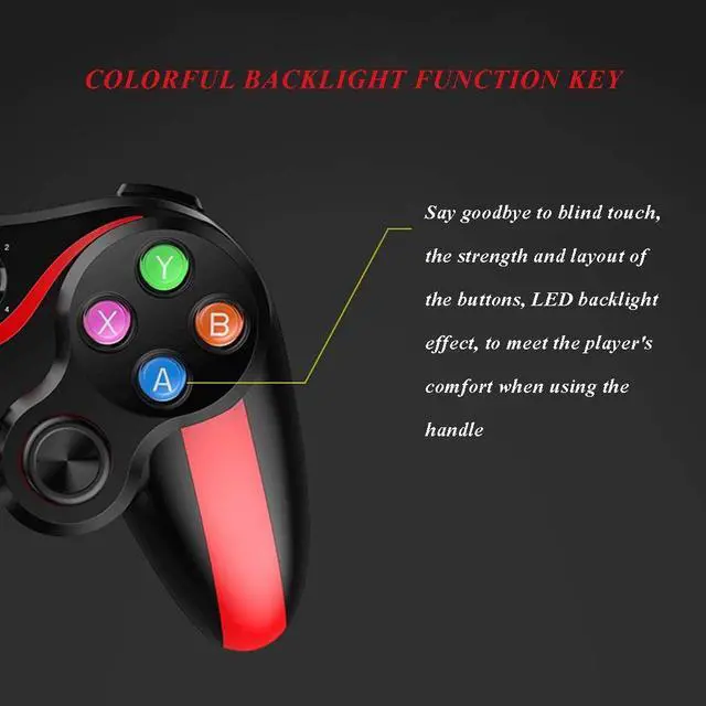 Alt view image 5 of 7 - Gamepad Controllers Mobile Game Controller Game Controller Game Controller Game Physics Aid Bluetooth Wireless Controller Game Artifact Direct (Color : Red, Size : 1510.55.4cm)